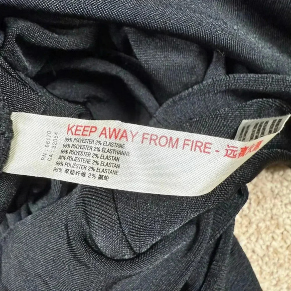 Intimately Free People Turnt Bodysuit Small Black Plunge Neck Thong Draped L/S - Picture 8 of 14